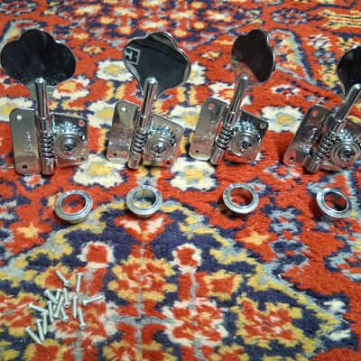 Schaller Germany Bass Tuning Machines 4 In Line Chrome Jazz Precision Bass image 1