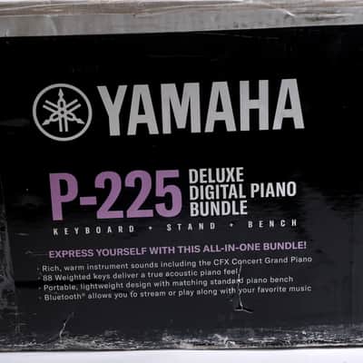 Yamaha P-225B 88-Key Deluxe Digital Piano with Stand and Bench Bundle image 2