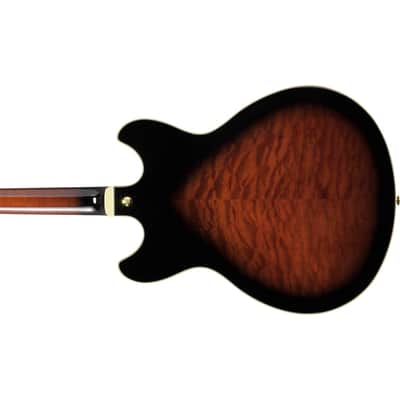 Ibanez AS93QMSPDBS Artcore Expressionist Semi-Hollow Guitar - Dark Brown Sunburst image 7