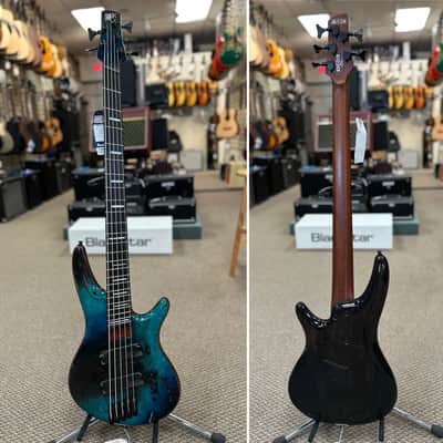 Ibanez SRMS805 Bass Workshop Multi-Scale 5-String Bass - Tropical Seafloor image 1
