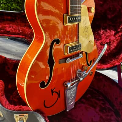✮BEAUTIFUL✮2007 Gretsch G-6120 DSV✮DYNASONICS✮BIGSBY✮Orange Stain✮ 7.0 LBS!✮OHSC image 15