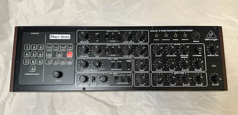 Behringer Pro-800 Desktop 8-Voice Synthesizer 2023 - Present - Black image 1