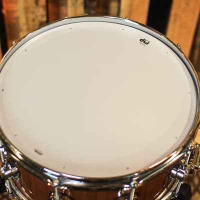 DW 6.5x14 Collector's Cherry/Mahogany Natural Lacquer Snare Drum - SO#1352261 image 4