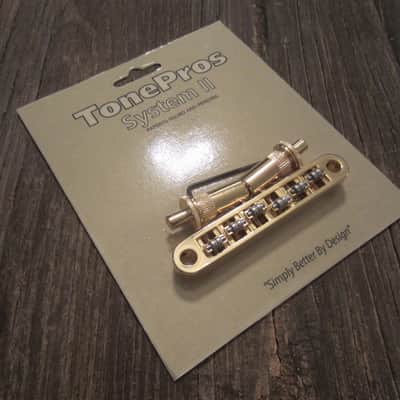 TonePros TPFR-G Metric Locking Tune-O-Matic Bridge with Roller Saddles