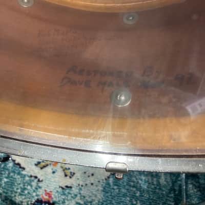 Ludwig & Ludwig 1932 - 14x6.5" No. 242. "Super Ludwig" Solid Walnut Shell Snare Drum, (Restored) 70's Throw-Off image 23