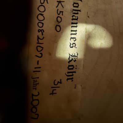 Johannes Kohr K500 Violin 3/4 Size Violin with Hardshell Case image 5