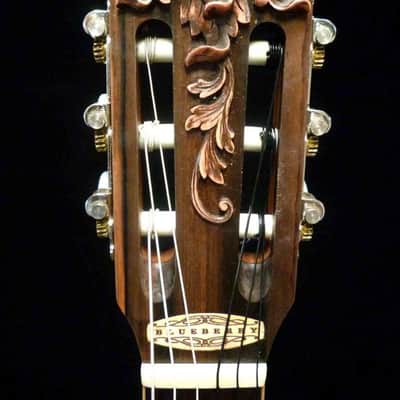Blueberry Handmade Classical Nylon String Guitar Floral Motif Built to Order image 14