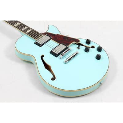 D'Angelico Premier Series SS Semi-Hollow Electric Guitar Regular Sky Blue image 3