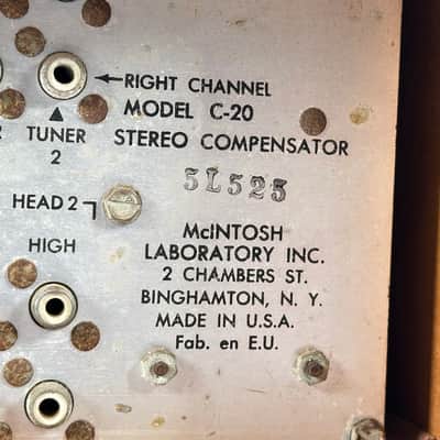 McIntosh C20 Stereo Vintage Tube Preamplifier w/ Cabinet image 11