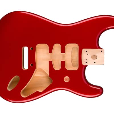 Fender Deluxe Series Stratocaster HSH Alder Body - Candy Apple Red image 2