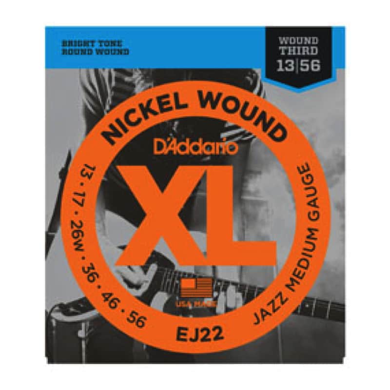 D'Addario EJ21 Nickel Wound Jazz Light Electric Guitar Strings, 12-52 - Eight Sets image 1