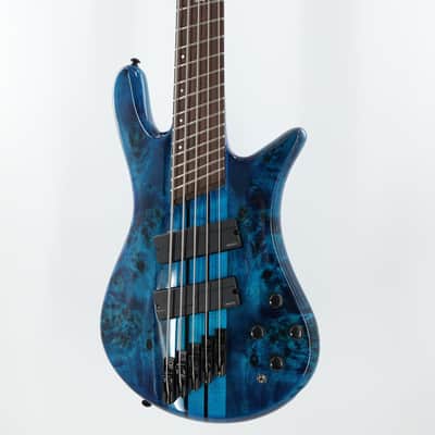Spector NS Dimension 5 5-String Multi-Scale Bass w/ Fishman Pickups - Black and Blue Gloss image 3