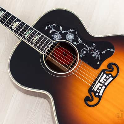 1995 Gibson J-200 Deluxe Limited Run Jumbo Sunburst, Rosewood Back + Sides, Near-Mint w/ Case image 8