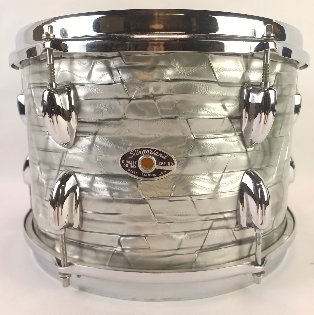 Slingerland 8x12" Light Blue Pearl Tom Drum Mid-70s Sound King Stick-Saver Rims — main photograph