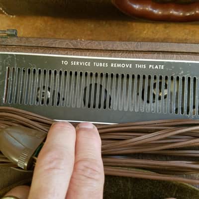 RCA 16" Transcription Player turntable Model 2S7 ED with tonearm, 6AQ5 tube amp, 8" AlNiCo speaker 2S7ED 1949 - Brown Tolex image 10