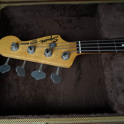 1983 Squier by Fender Jazz Bass - JV Series - Fiesta Red - HSC - Ex Eric Heydock Hollies image 19