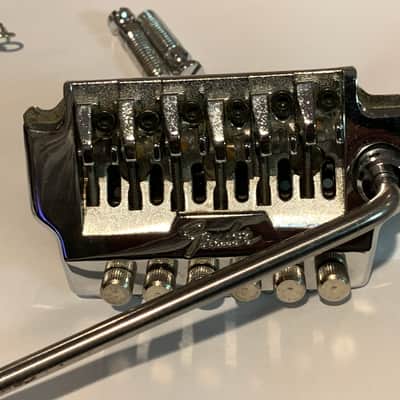 Fender Japan Contemporary Stratocaster Fine Tuning Tremolo Bridge w/ String Lock 80s - Chrome image 2