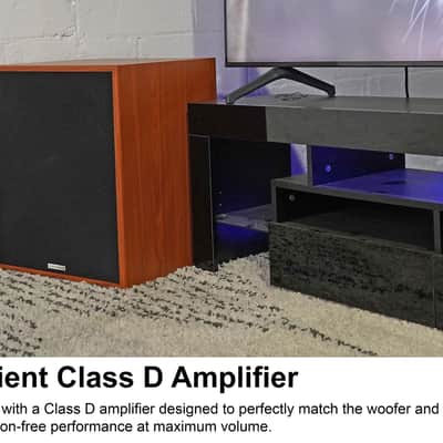 Rockville Rock Shaker 15" Inch Wood 1000w Powered Home Theater Subwoofer Sub image 4