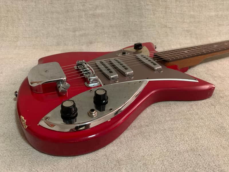 Vintage 1964-1966 Victoria Zenon Teisco Surfrider Red Finish Japan