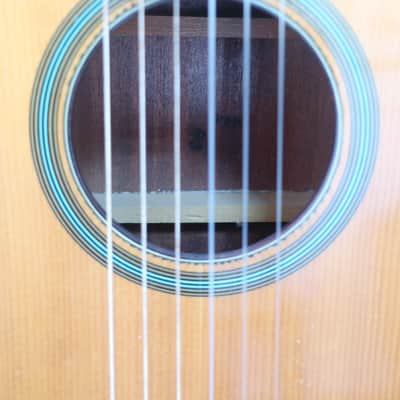 Vintage 1960-70s Kay Classical Acoustic Natural Guitar Clean Harmony Rare Jumbo Shape ?! A Jumbo Classical! Well Made Heavy Thick Tortoise Double Binding image 5