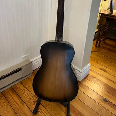 1934 Harmony Parlor Acoustic Guitar Sunburst image 9