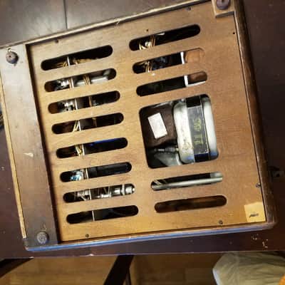 Sound Scriber Rare Vintage Record Cutting Lathe small tube amp 1930s-1940s - stained wood image 6
