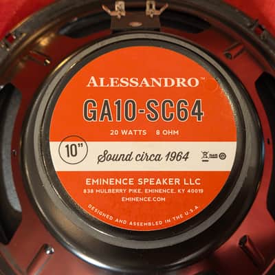 Eminence Allessandro GA10-SC64 10" 20-Watt 8 Ohm Replacement Speaker w/ Original Box #1 image 3