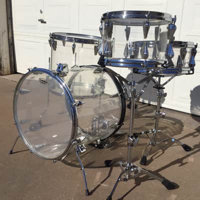 7 piece Vintage Zickos Clear Acrylic Drum Set  w/ matching Snare image 21