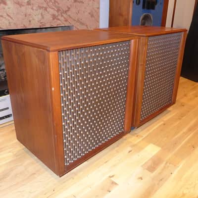Pair of Modern Midcentury Vintage speakers Gorgeous Solid Wood image 4