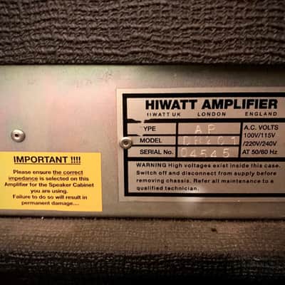 Hiwatt DR201 Bass Stack w 1 x SE 410 (4 x10“), 1 x SE115 (1x15“) 1980 - 82 - Black image 4