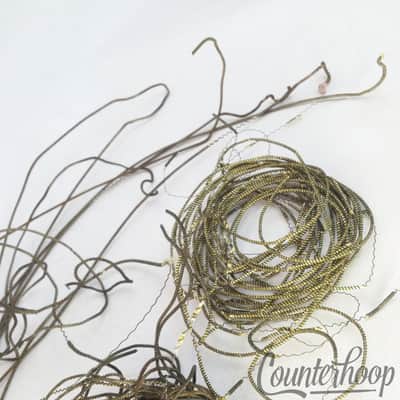*Coiled Metal-on-Cloth Snare Drum Wires/Strands Parts Lot Leedy/Ludwig/Early USA image 3