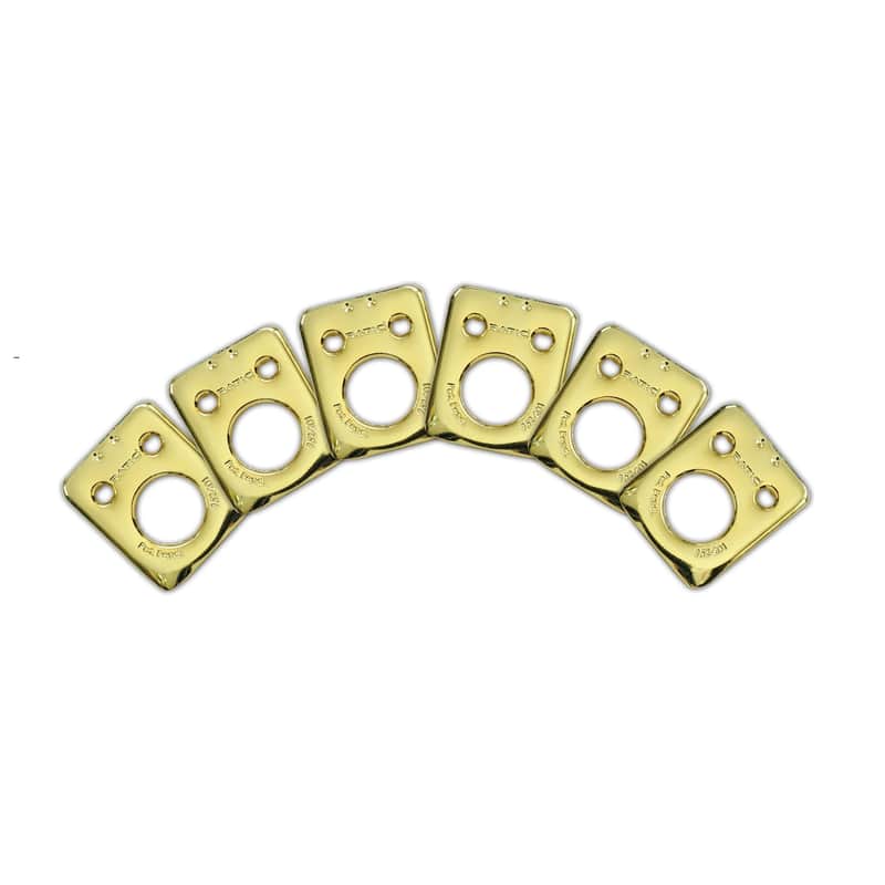 Graph Tech Invisomatch Plates for Ratio Tuners , Fender Style 2 pin Hole(Set of 6) Gold image 1