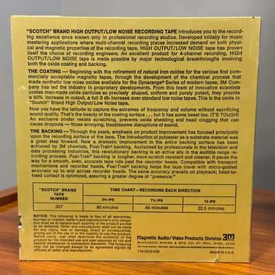 Scotch 3M 207 Professional Mastering Tape, 1/4”, 7" Reel, ORIGINAL SHRINK WRAP image 3