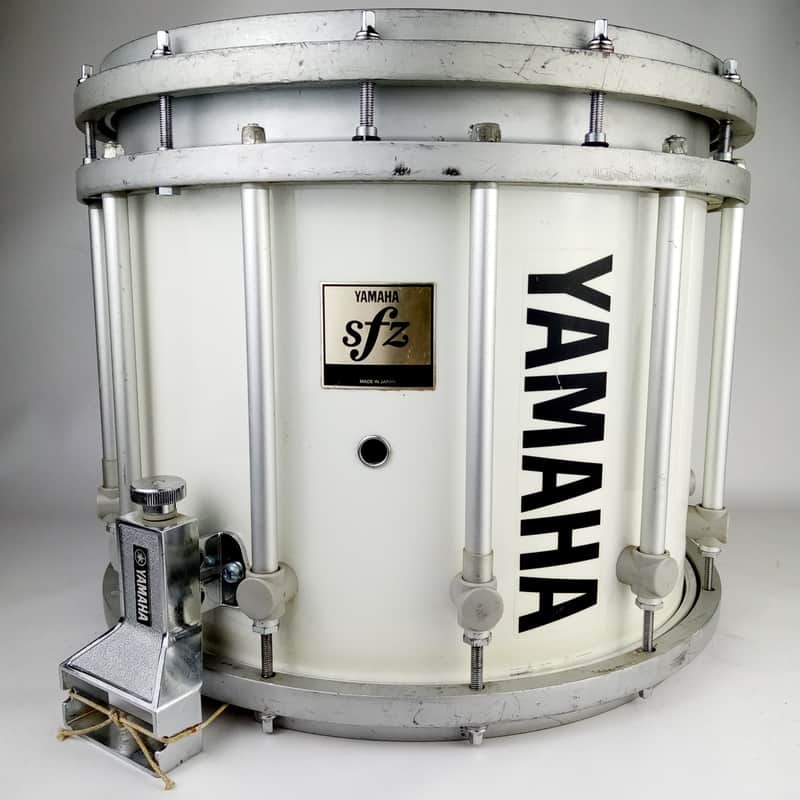 Yamaha 12x14" 9400 SFZ Marching Snare Drum Gloss White Japan Die-Cast Rims/Hoops image 1