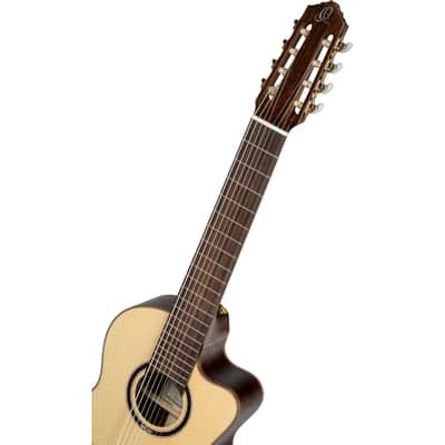 Ortega RCE158RW-8 Performer Series Solid Spruce Top Okoume Neck 4/4 Size Cutaway Nylon 8-String Classical Acoustic-Electric Guitar w/Pro Gig Bag image 8
