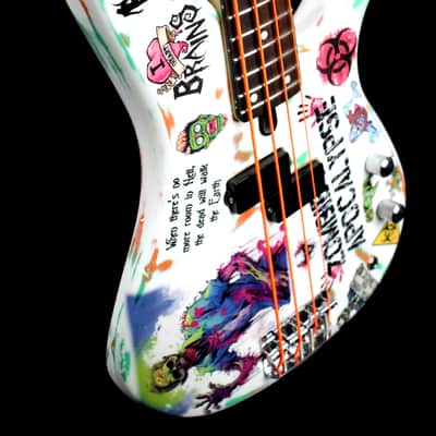 Custom Painted and Upgraded Yamaha RBX 260 With Matching Headstock And Graphics image 3