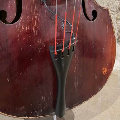 Musima 3/4 double bass mid-80s - Dark red brown image 5
