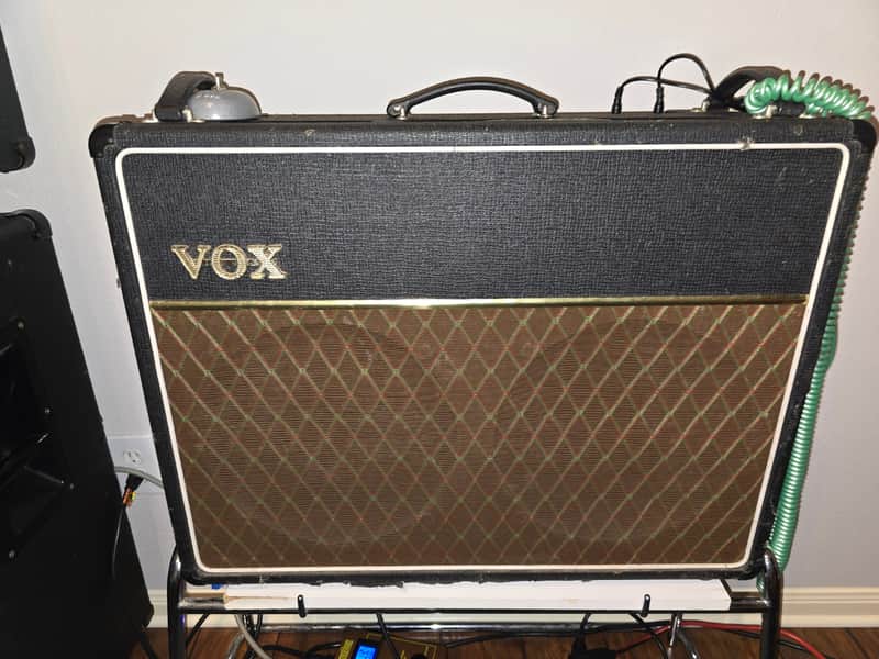 Vox AC30/6 TBX 3-Channel 30-Watt 2x12" Blue Alnico Guitar Combo 1998 - Black with road case image 1