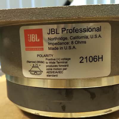 JBL PROFESSIONAL MIDRANGE (MID-BASS) MODEL 2106H 6-INCH CONE SPEAKER GENUINE, NEW (Open Box) image 1