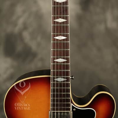 1965 Epiphone A412 Triumph Sunburst with wide nut width image 4