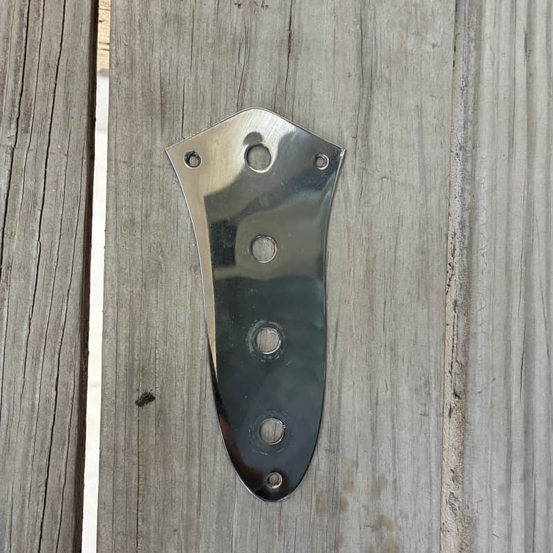 Fender Jazz bass control plate Lefty Left Handed 1999 - Chrome project image 1