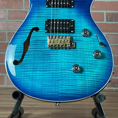 PRS SE Custom 24 Semi-hollow Piezo Electric Guitar - Lake Blue image 2