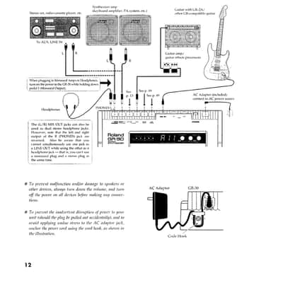 Roland GR-30 — Owners Manual User Guide Instructions — 108 Pages — USA Made image 6