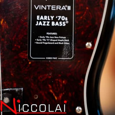 FENDER Vintera III Early '70s Jazz Bass Rosewood Fingerboard, 3-Color Sunburst image 4