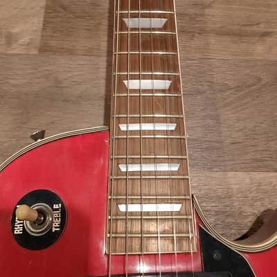 Harmony H-90 Single Cut Late 70s Lawwsuit Era Red Cherryburst image 6