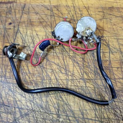 Vintage RARE 1952 Harmony H51 Wiring Harness Solid Shaft Pots Cap Input Jack Espanada Luthier Guitar Parts image 3