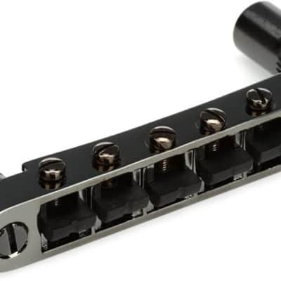 Graph Tech PS-8863-BN ResoMax NV2 6mm Tune-o-matic Bridge with String Saver Saddles - Black Nickel image 2