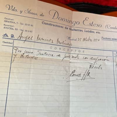 Viuda y Sobrinos de Domingo Esteso 1956 "Angel Munoz Molinero" - Hermanos Conde historical classical guitar + video! image 12