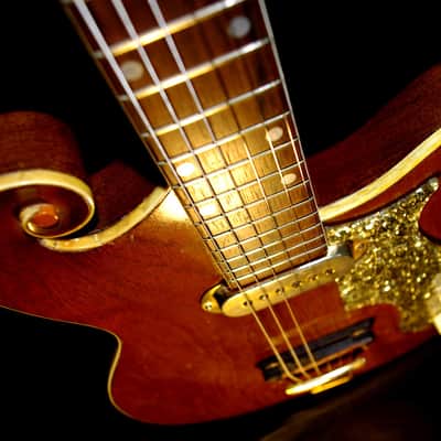 Premier Multi-Vox E275 1958 Natural Mahogany. THE SCROLL GUITAR. Incredible & Rare. Collectible.. image 16