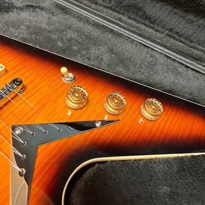 DEAN V 79 Trans Brazilia electric GUITAR w/ Hard Case Flame Maple NEW image 7